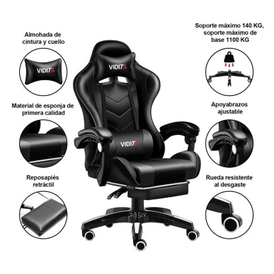 Silla Gamer Vidita Gx2000 Negro