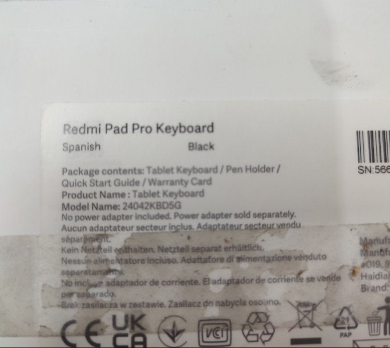 Set Tablet + Teclado Redmi Pad Pro 2405crpfdl Graphyte Gray 8gb Ram / 256gb Rom