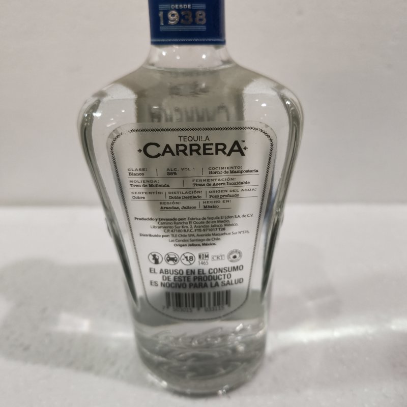 Tequila Carrera 100% de Agave Arandas Jalisco 750 ml