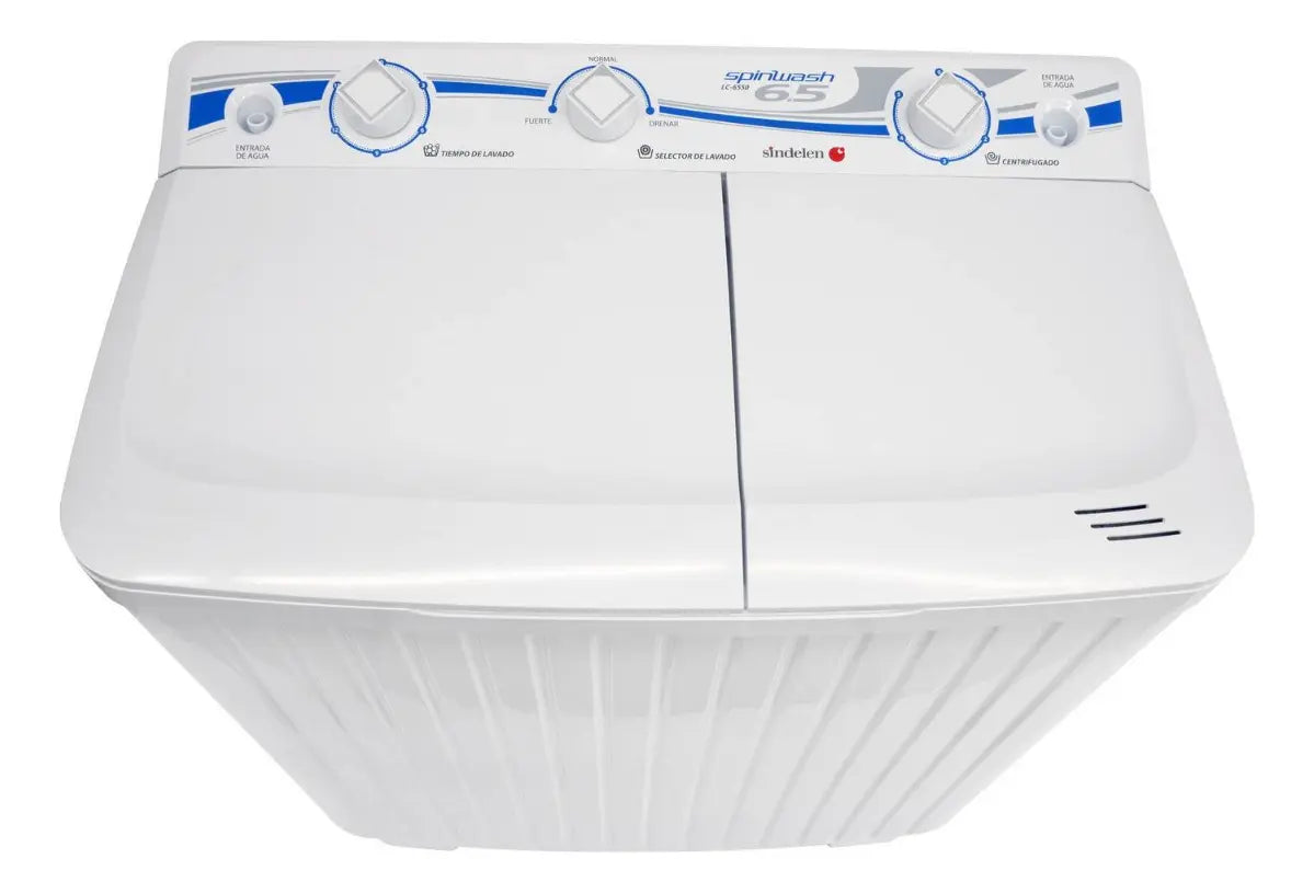 Lavadora Semiautomática Sindelen LC6550BL - 6.5 kg de Lavado / 4 kg de Secado, Blanco
