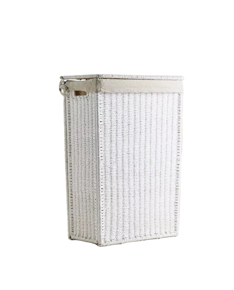 Cesta Ropa Con Tejido Interior Zara Home 45*27*64 Cm Blanco