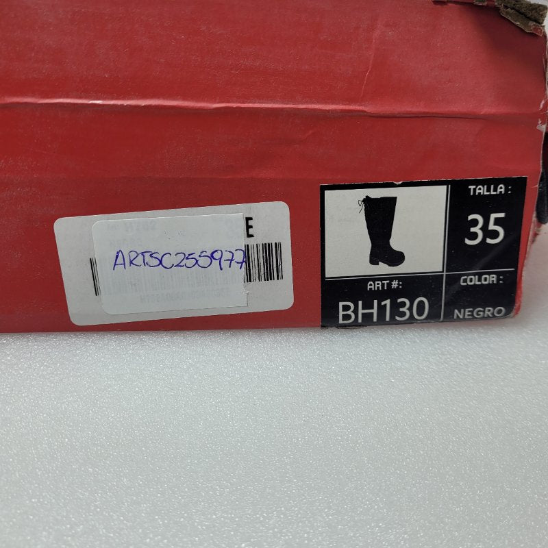 Bota  Gamuza  H752 Bruno Rossi Bh130 Negro 35 Femenino