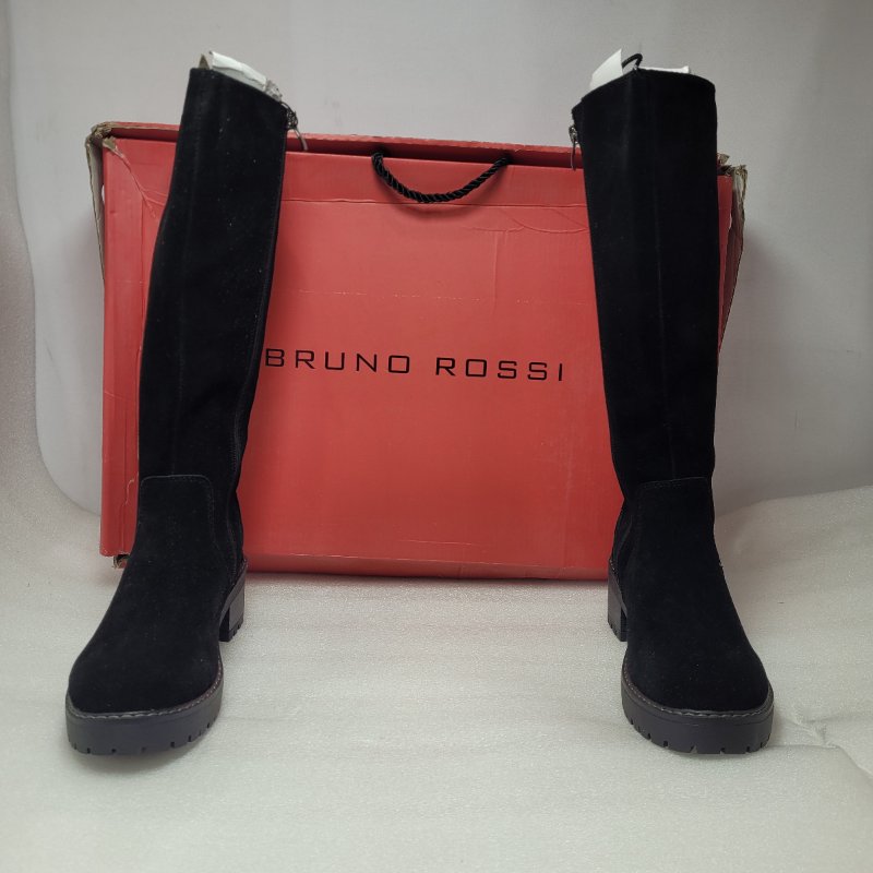 Bota  Gamuza  H752 Bruno Rossi Bh130 Negro 35 Femenino