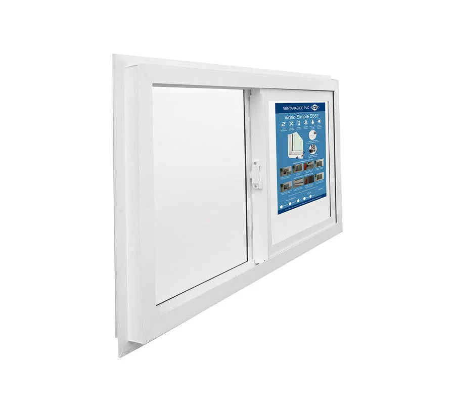 Ventana Corredera Pvc Advance Blanco 91x50cm