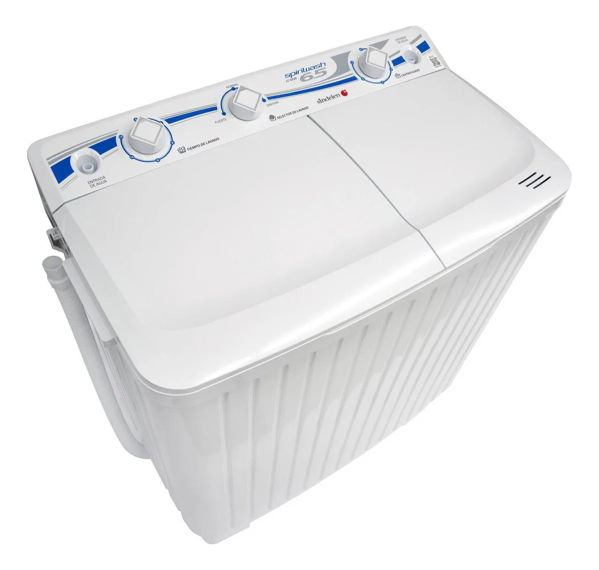 Lavadora Semiautomática Sindelen LC6550BL - 6.5 kg de Lavado / 4 kg de Secado, Blanco