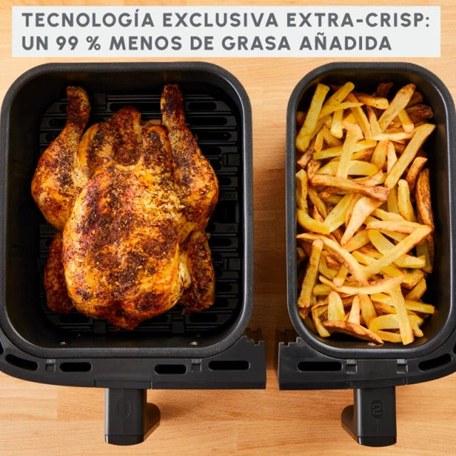 Freidora de Aire Moulinex Easy Fry Grill Digital Dual Inox 8.3 Litros