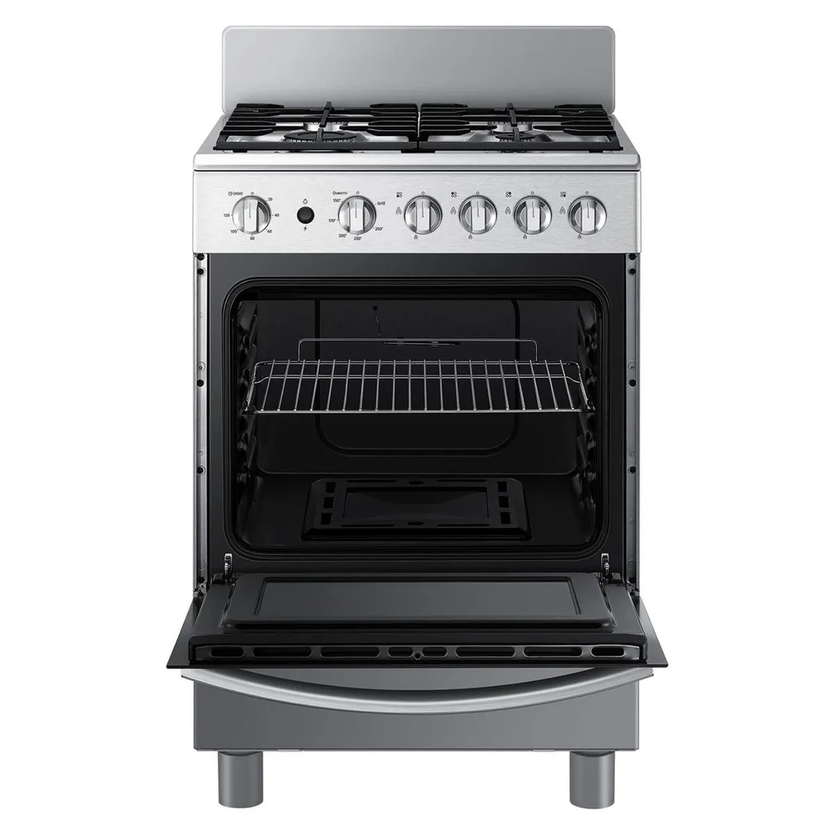 Cocina a Gas 4 Quemadores Samsung NX24BG57413SZS, Gris