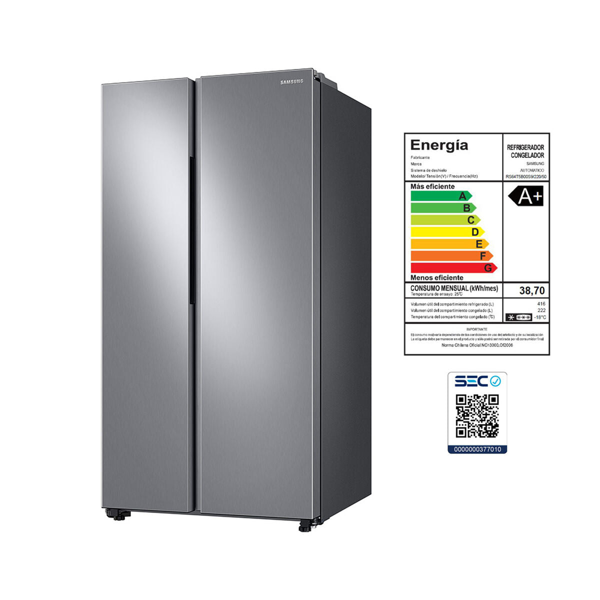 Refrigerador-Congelador Samsung Rs64T5B00S9 638 Lts  [Openbox]