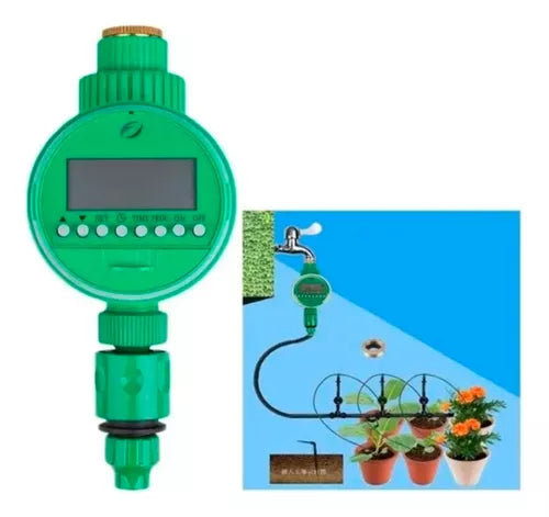 Temporizador Riego Automatico Generico Timer Digital Led Progra Verde