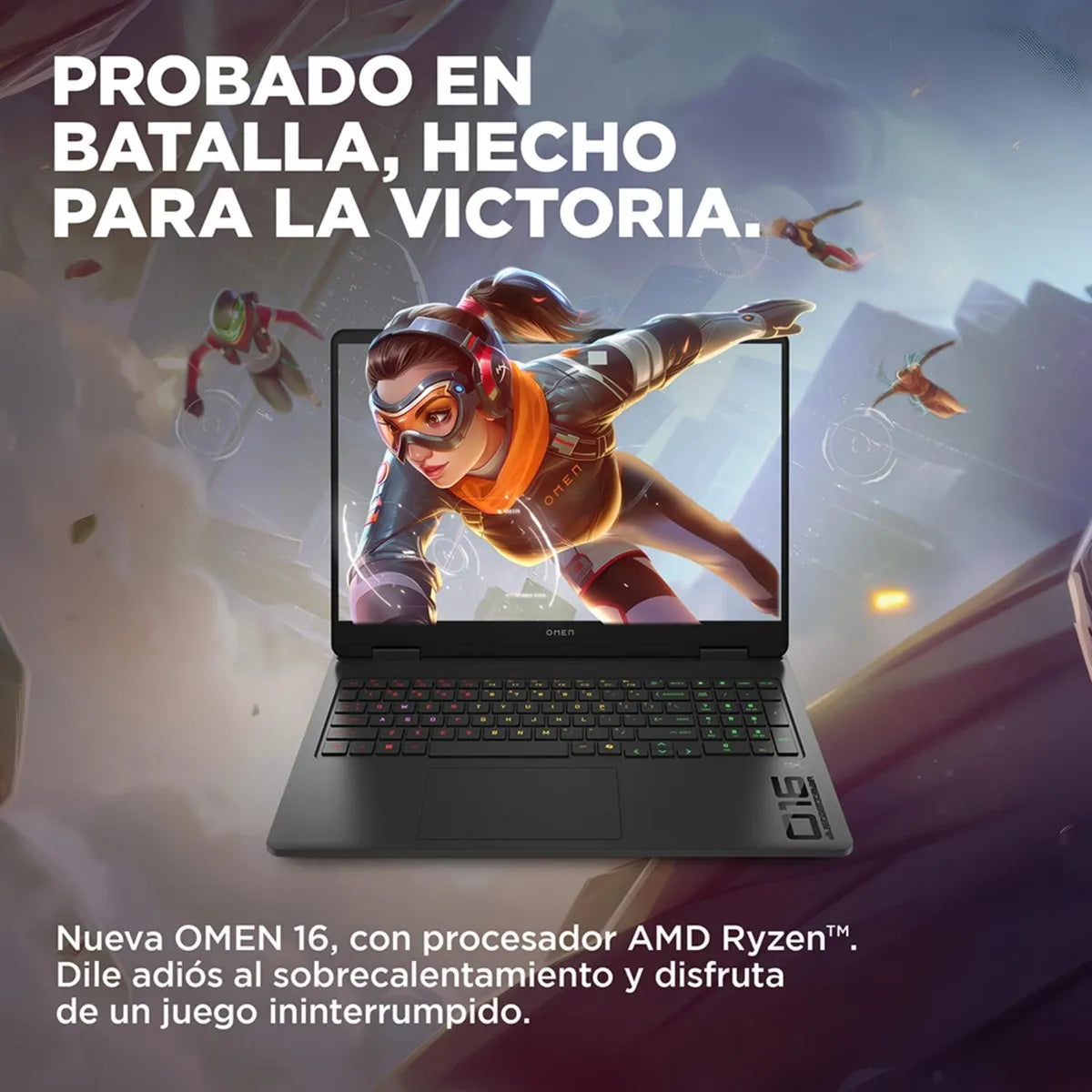 Notebook Gamer HP OMEN 16-AP0002LA AMD Ryzen AI 7 350 16GB 1TB, Negro