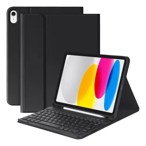 Funda Con Teclado Generico Para Ipad Negro