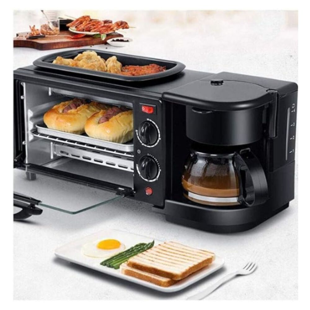 Maquina De Desayuno Vida Amor 3 En 1 Multifuncional Negro