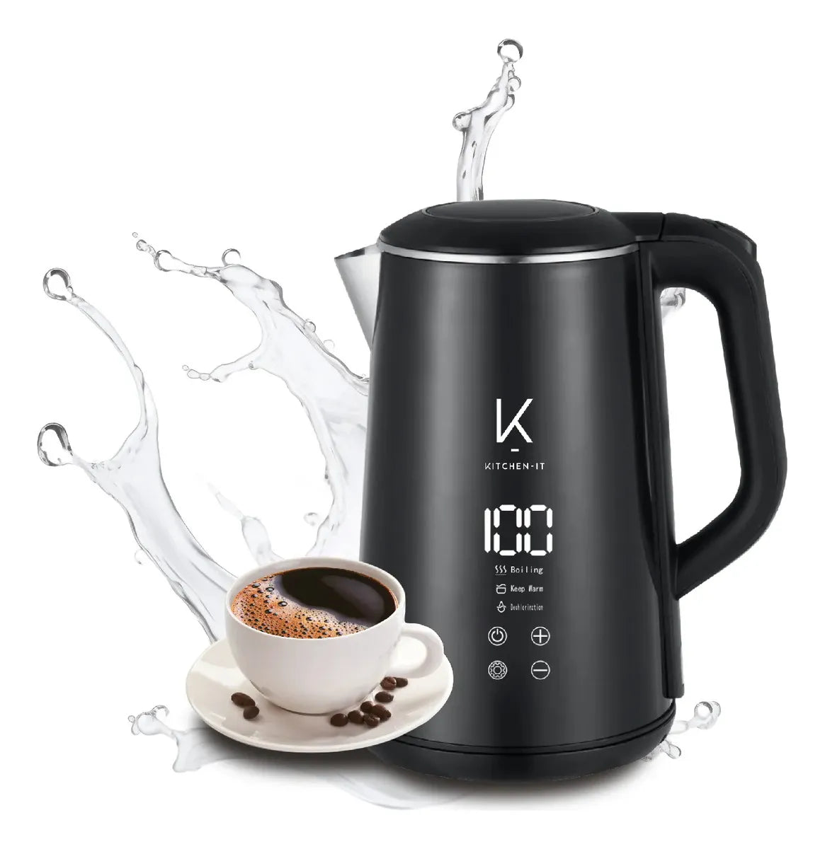 Hervidor Eléctrico Kitchen+ IT Smart Digital LED 1.7 Litros
