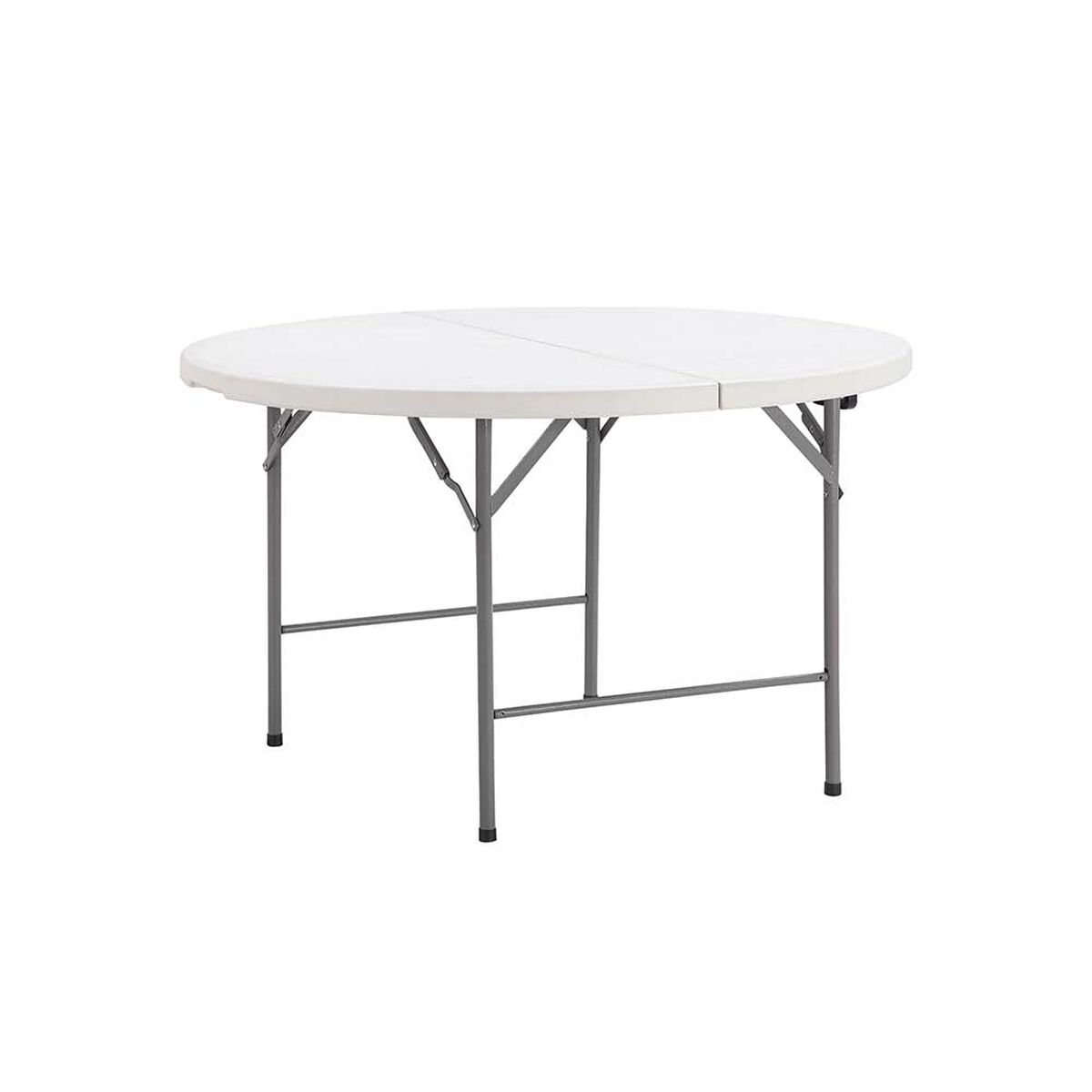 Mesa Redonda Plegable Northwest Blanco 122x61x8cm