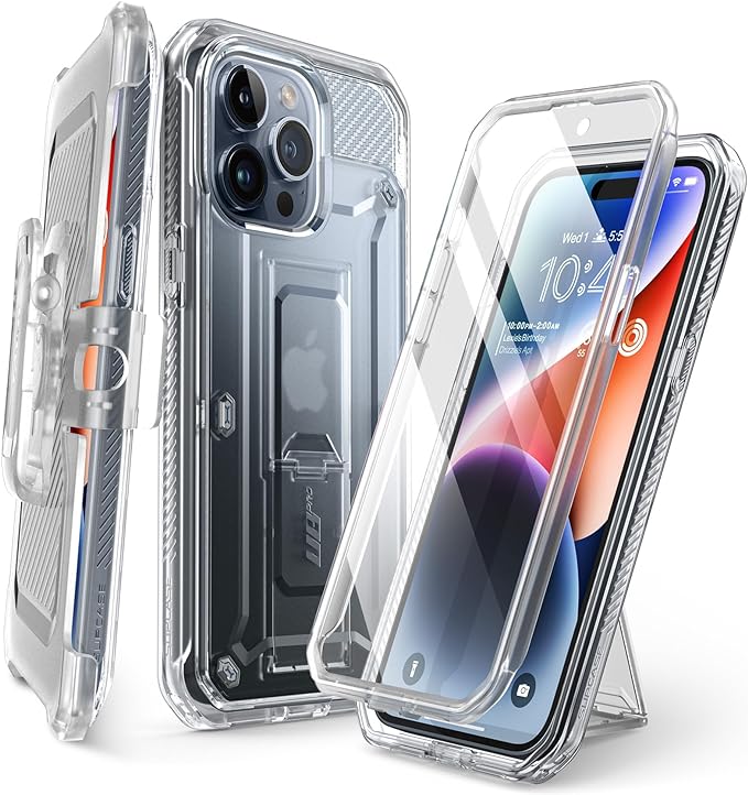 Funda Con Mica Supcase  Para IPhone 15 Pro 6.1 2023 Transparente