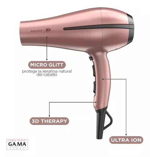 Secador De Pelo Gama Bora 3d Therapy / Ultra Ion Keration