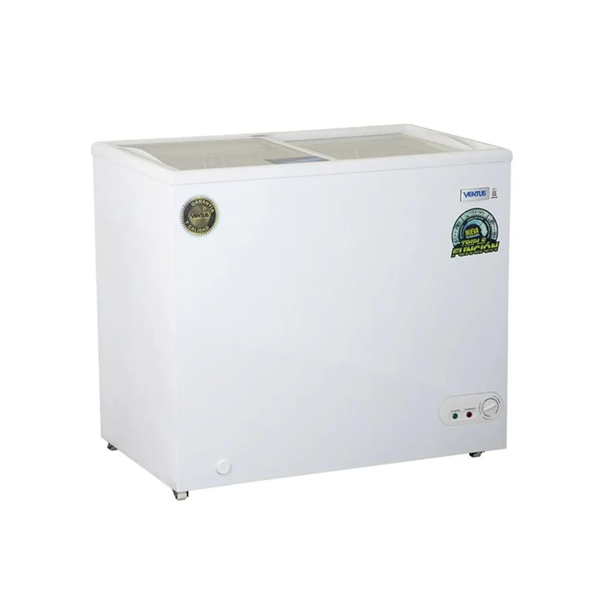 Conservadora Tapa De Vidrio Ventus Ctv-210 Blanco Caja