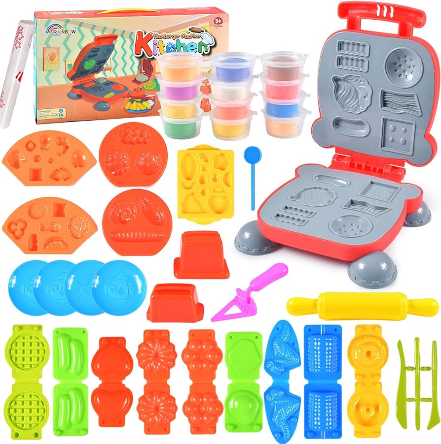 Jueguetes De Cocina Rainbow Kids Burger Maker 40 Pieza