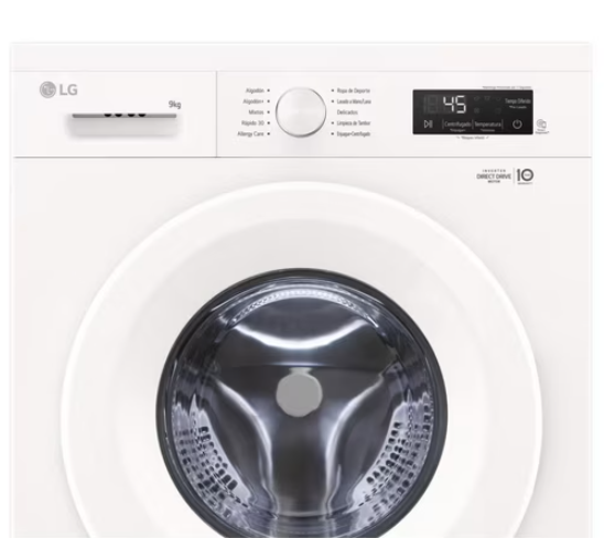 Lavadora Automático Carga Frontal Lg Wm9gwvfs6 Blanco 9 Kg