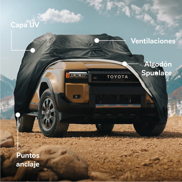 Funda Cobertor Impermeable Auto Suv Wagen Covers 450*182*158cm Negro S