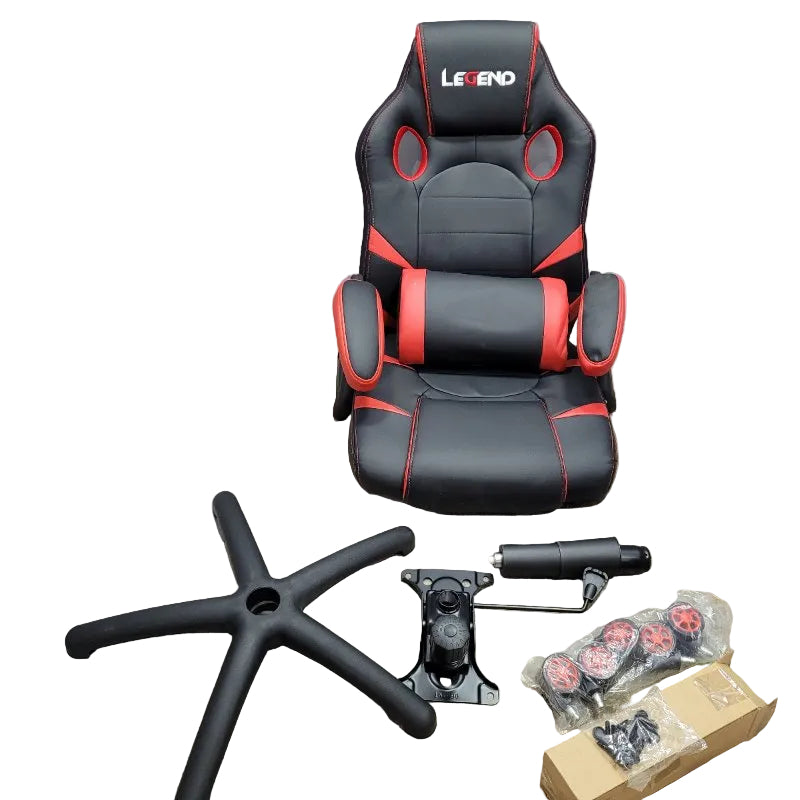Silla Gamer Empoli Legend EM-3201 - Reclinable y Ajustable en Rojo y Negro