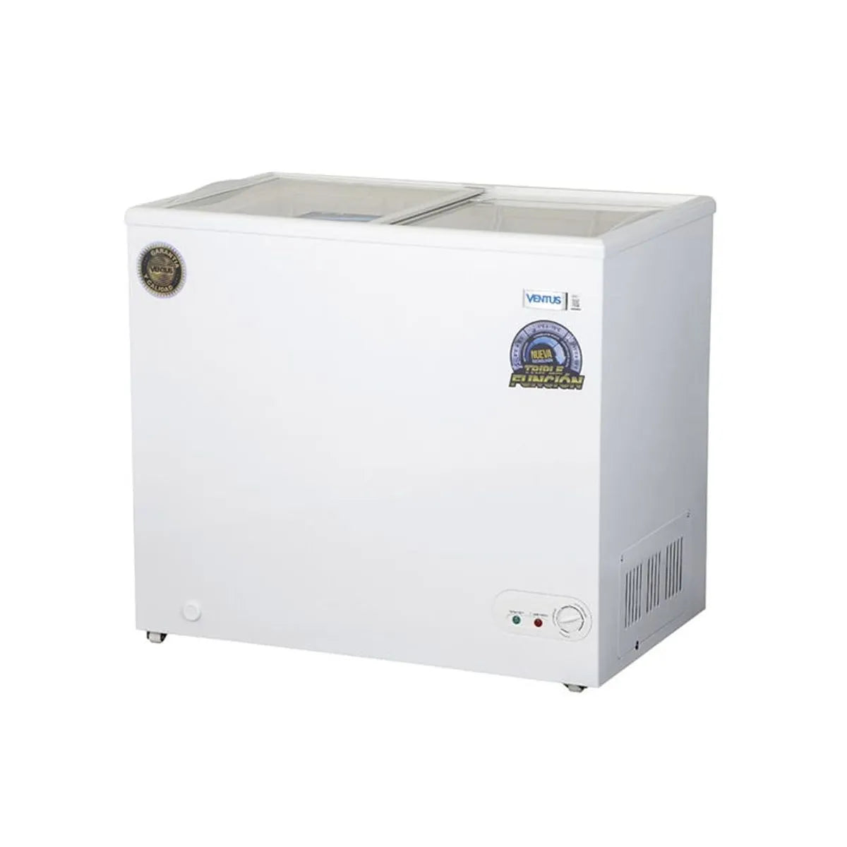 Conservadora Tapa De Vidrio Ventus Ctv-210 Blanco Caja