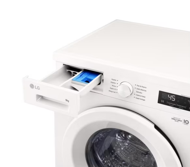 Lavadora Automático Carga Frontal Lg Wm9gwvfs6 Blanco 9 Kg