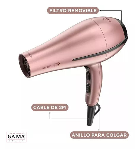 Secador De Pelo Gama Bora 3d Therapy / Ultra Ion Keration