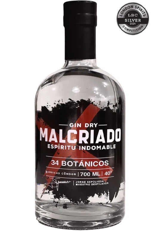 Gin Malcriado Dry 34 Botánicos 700 ml