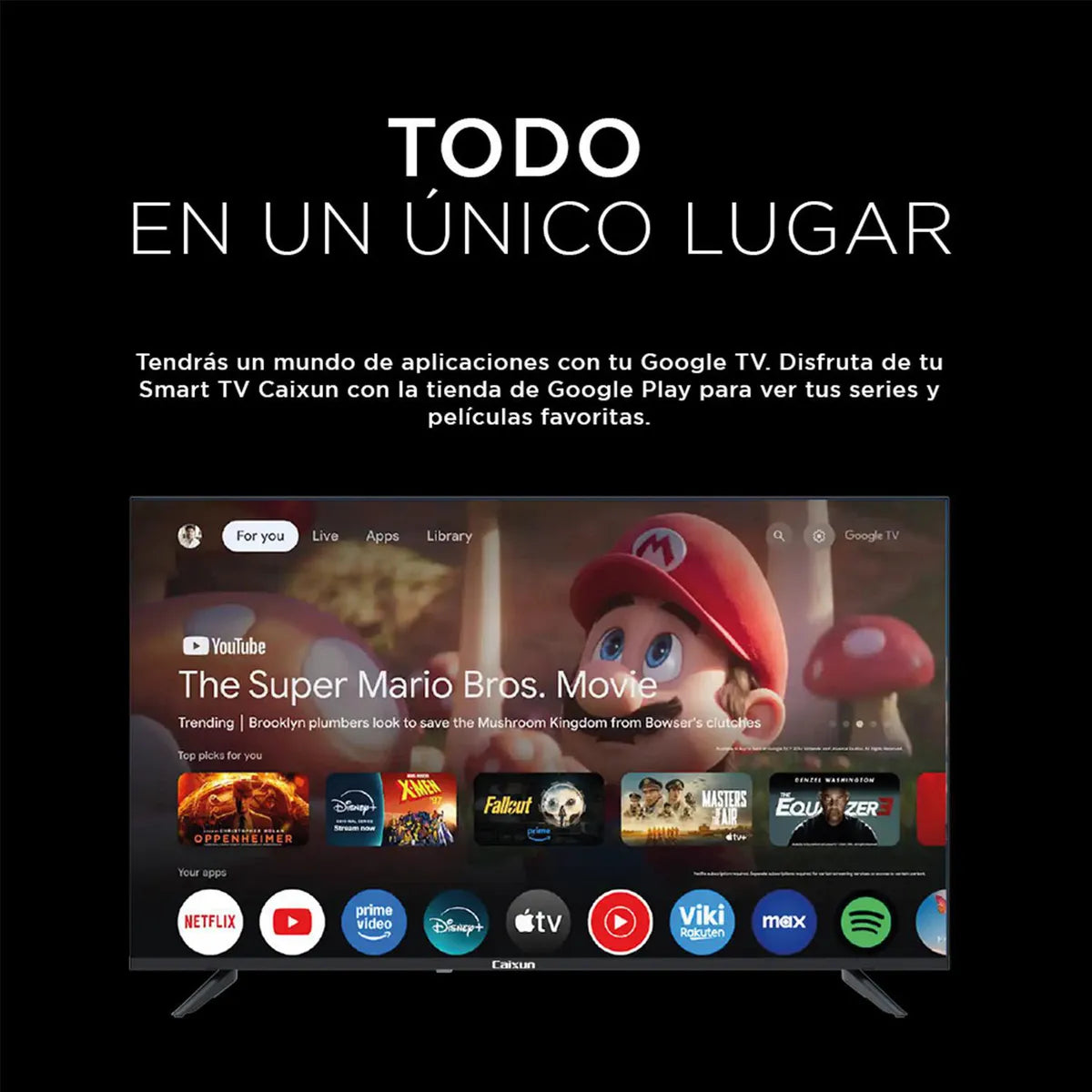 Smart TV 4K UHD CAIXUN C55V1UG 55 Pulgadas