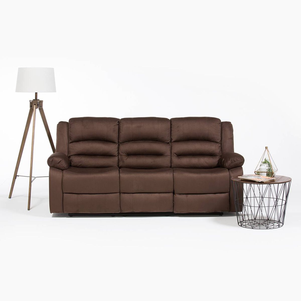 Sofá Daniels FG98060S ELE 3 Cuerpos Café