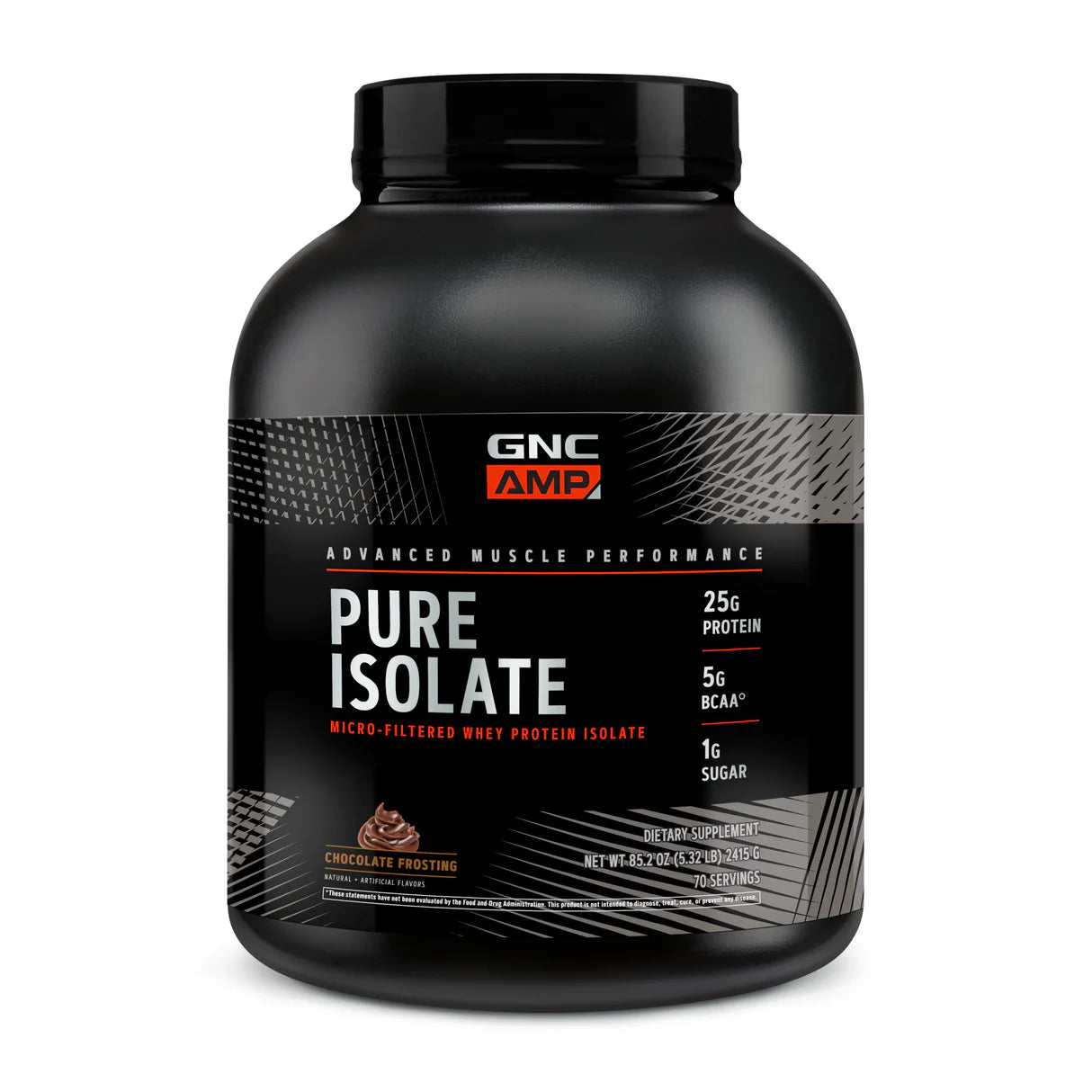 Proteína de Suero Aislada GNC AMP Pure Isolate Sabor Chocolate Frosting 2240g