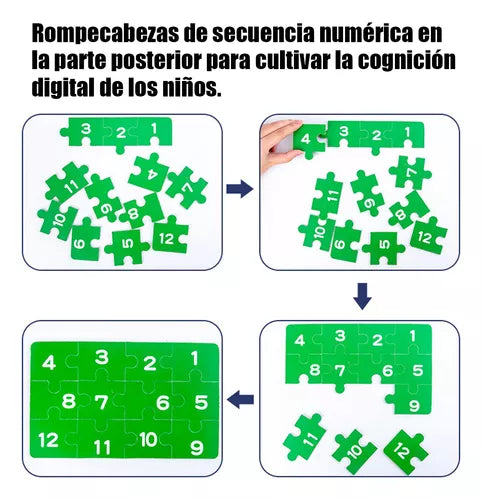 Rompecabezas Puzzle Duoqu 4 En 1 Transporte 36+