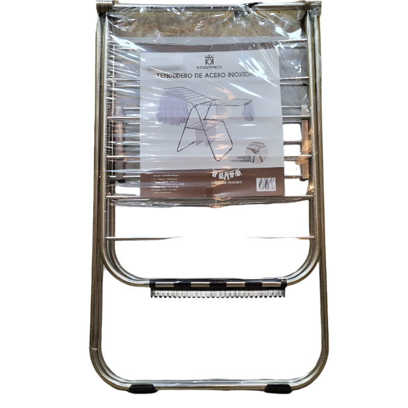 Tendedero De Ropa Kr Acero Inoxidable 11mts Tendido 60x104x9cm