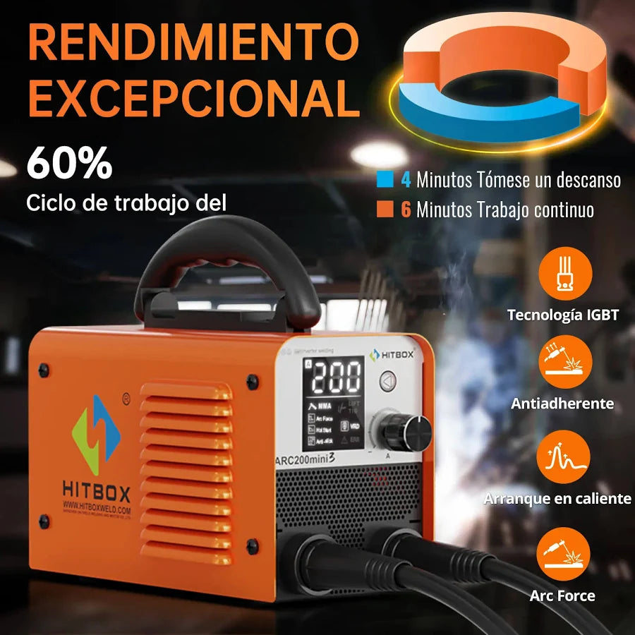 Máquina de Soldar Inverter ARC200 Mini Portátil 200A