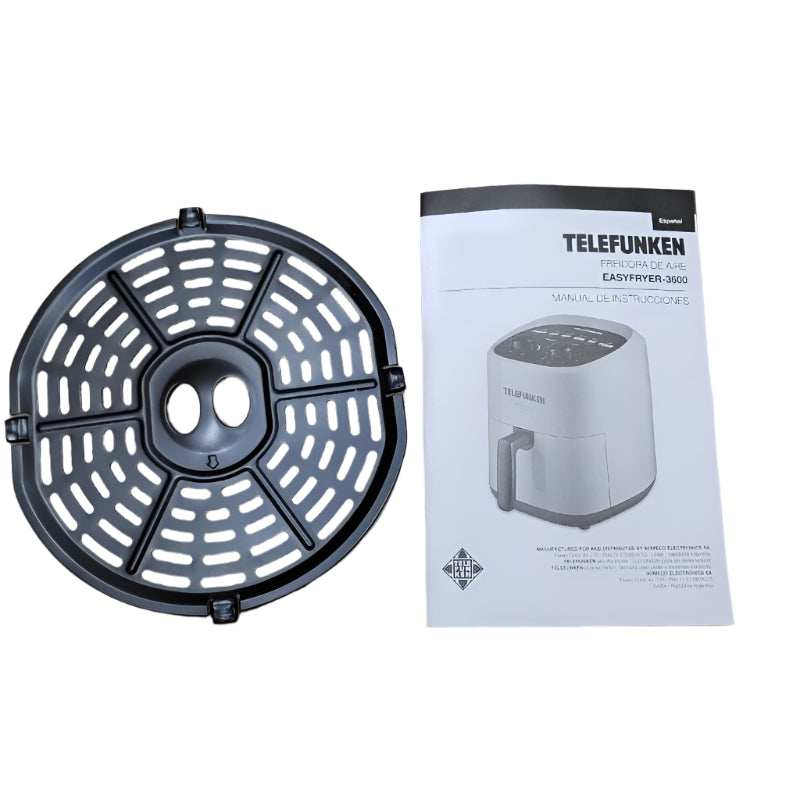 Freidora De Aire 1400w Telefunken Easyfryer-3600 Blanco 3.6l