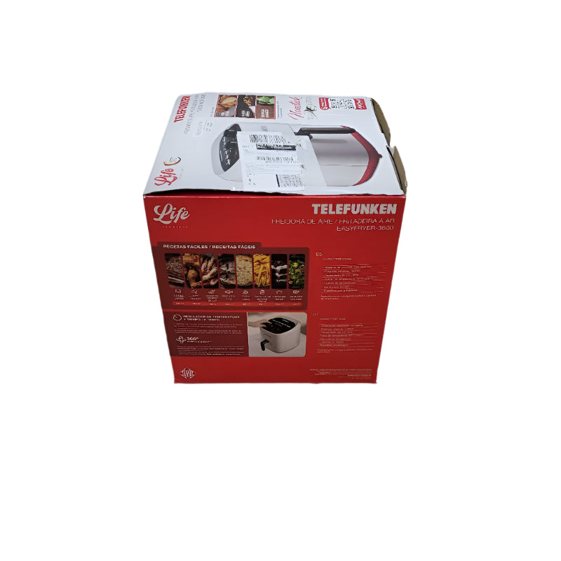 Freidora De Aire 1400w Telefunken Easyfryer-3600 Blanco 3.6l