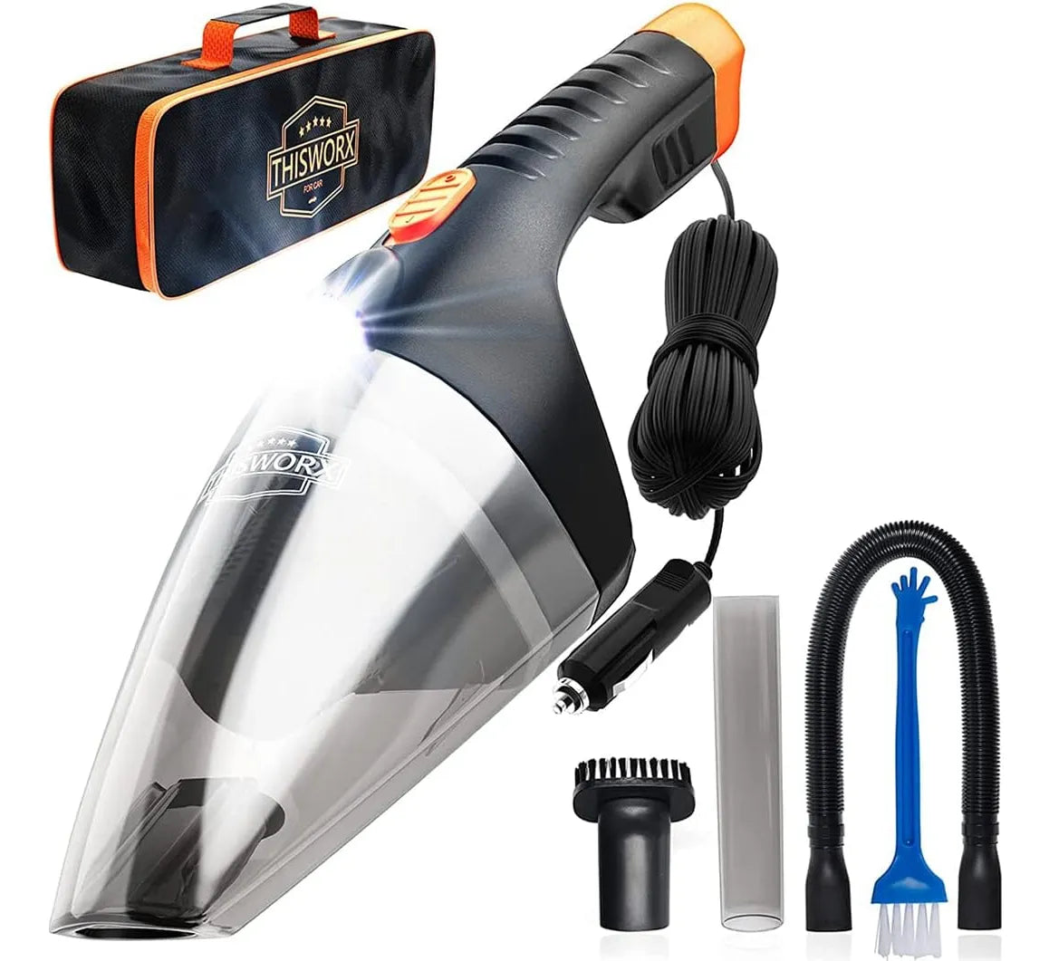 Aspiradora De Auto Con Cable Thisworx Twc 02 Negro