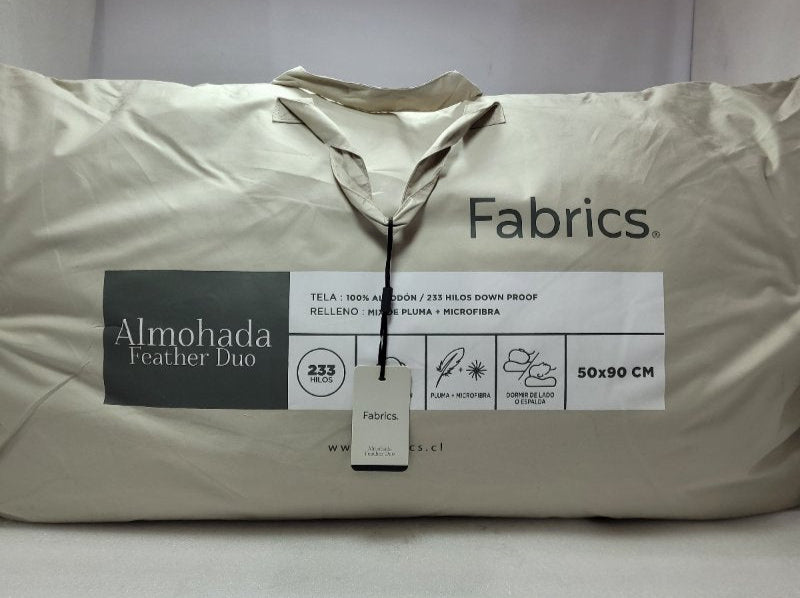 Almohada Pluma 233 Hilos Fabrics Feather Duo Blanco 50*90cm