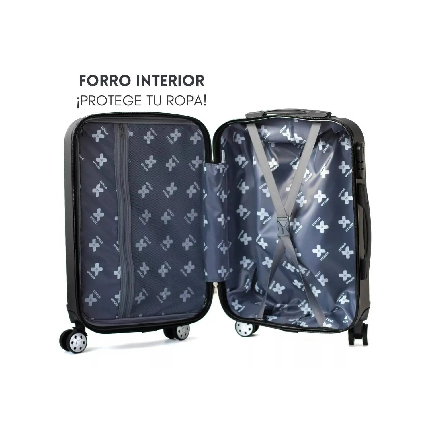 Set 3 Maletas De Viaje Utazo Gris Oscuro
