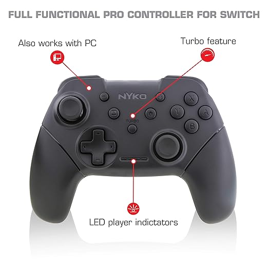 Core Controller Compatible Pc Nyko Switch Negro