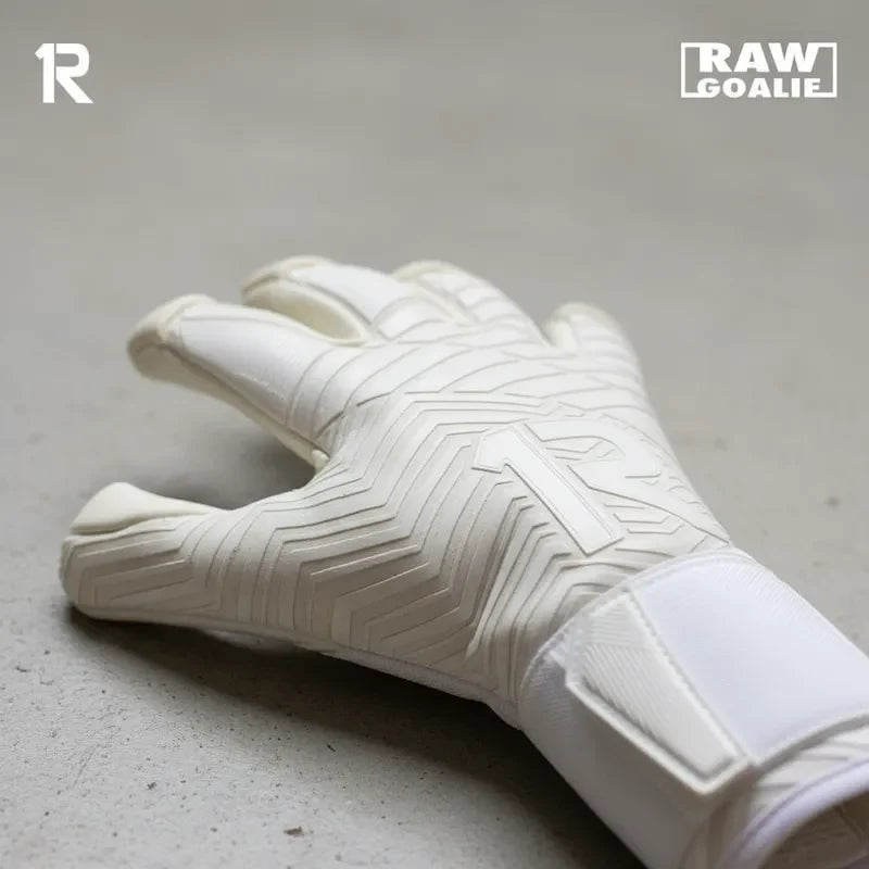 Guantes de Arquero Profesional Raw Goalie Blanco Talla 10