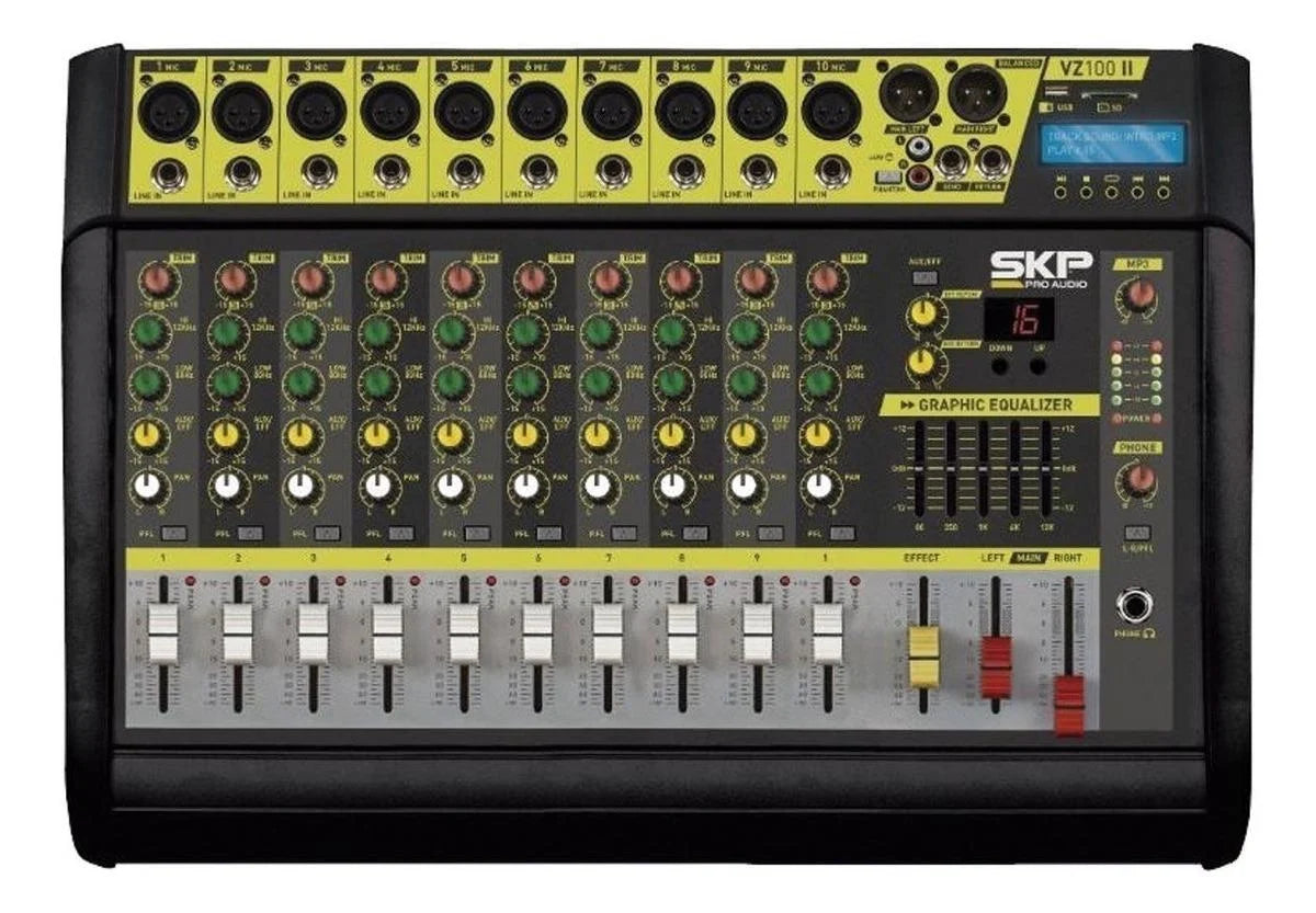 POWERED MIXER SKP PRO AUDIO VZ-100II NEGRO 2000W
