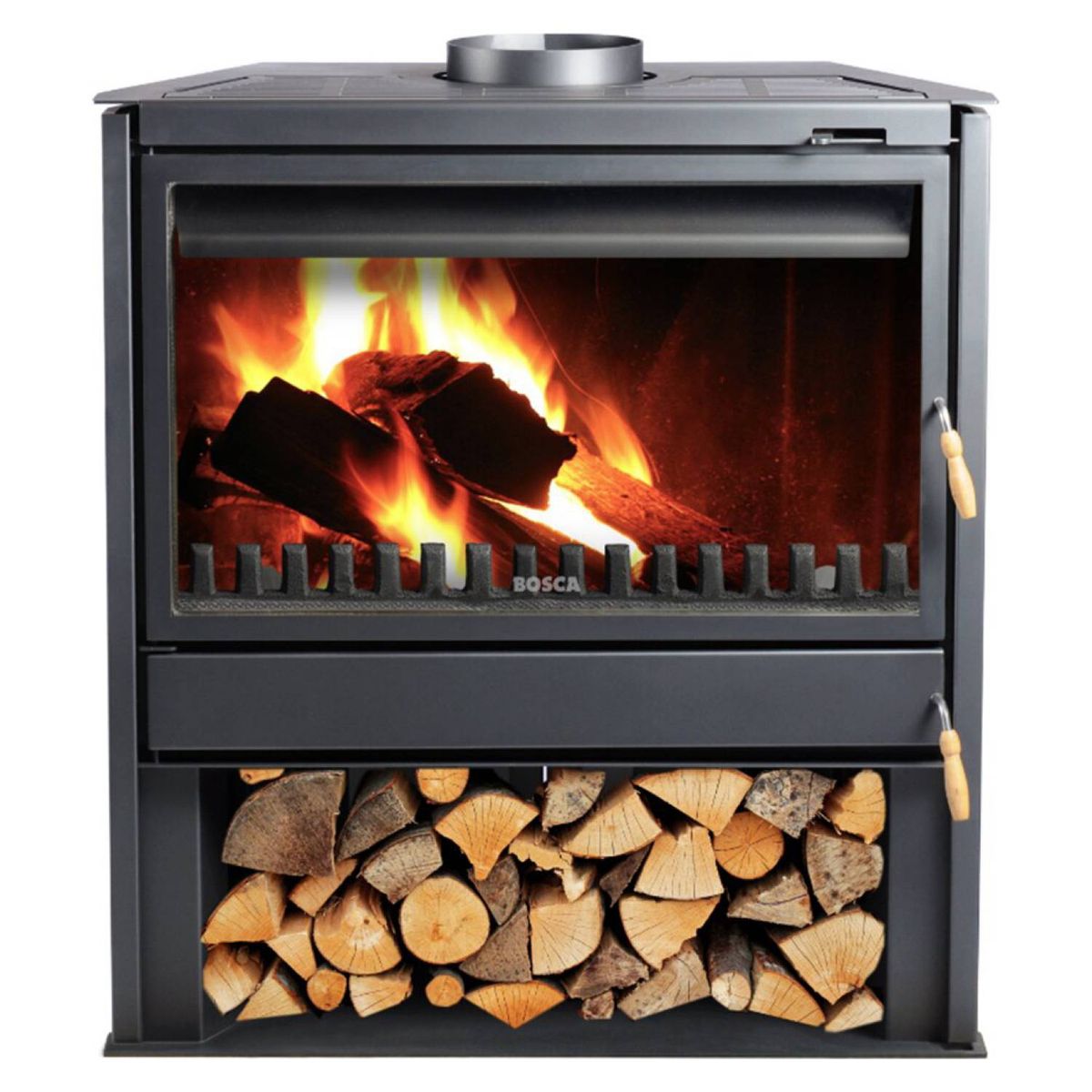 Chimenea a Leña Bosca 850 27 kW Negra