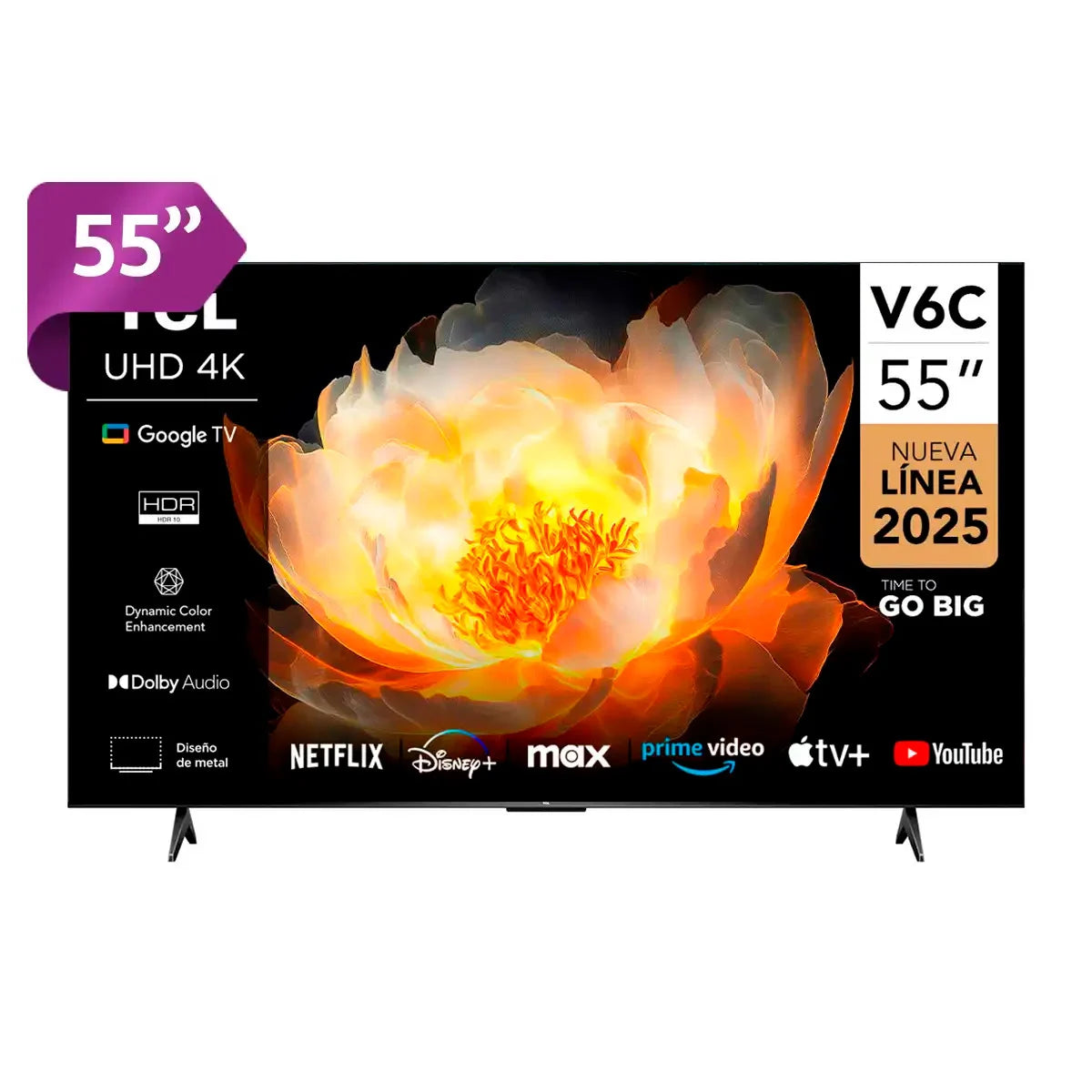 Smart TV 4K HDR TCL 55V6C 55 Pulgadas