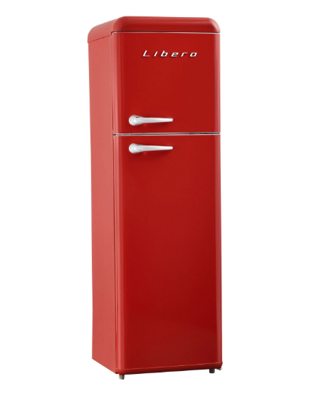 Refrigerador Retro Libero Lrt-280dfrr Rojo 280 Lts