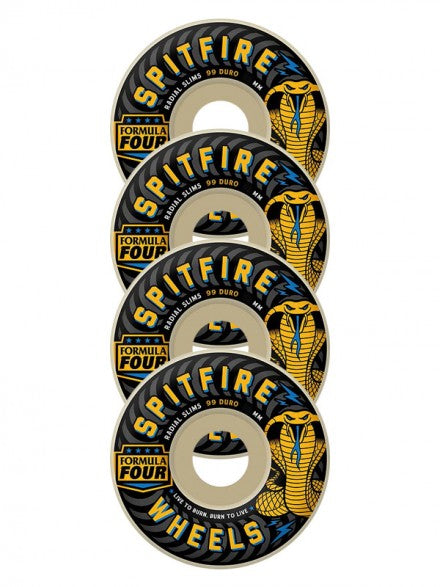 Kit 4 Ruedas Para Patineta Spitfire Wheels Formula Four Radial Slims 54