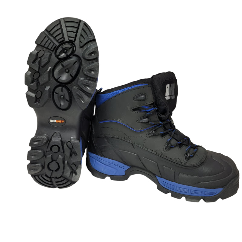 Bota De Seguridad Hardwork Bering Hiker C Azul-Negro Talla 44