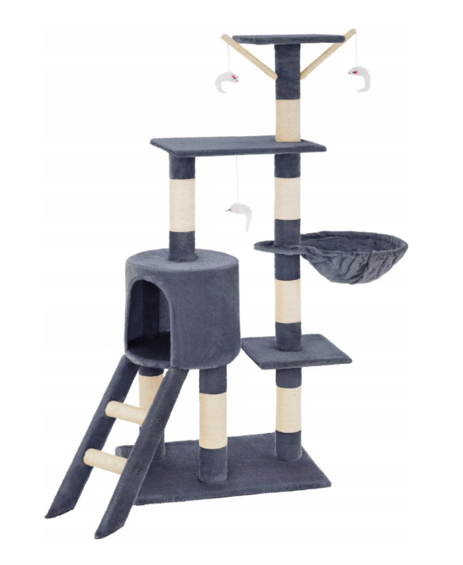 Rascador Para Gatos Generico 5 Niveles Gris