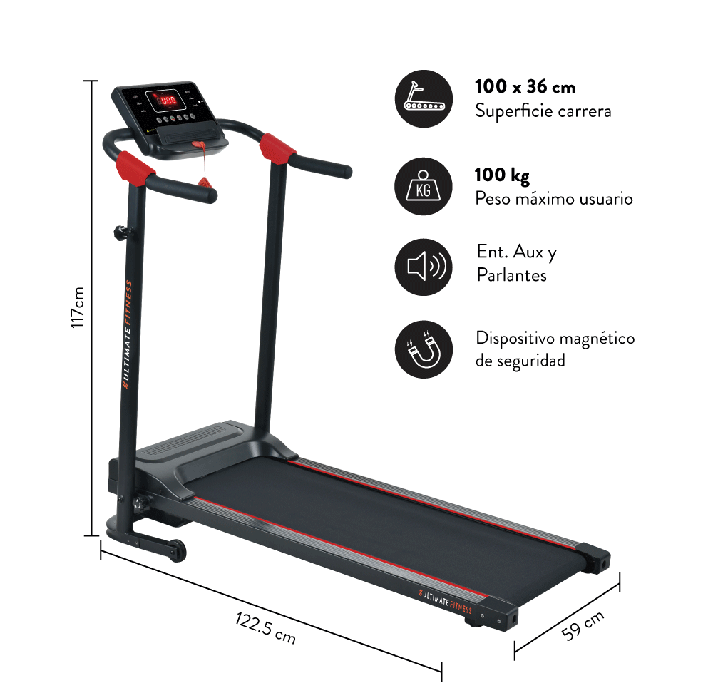 Trotadora Electrica Ultimate Fitness E100